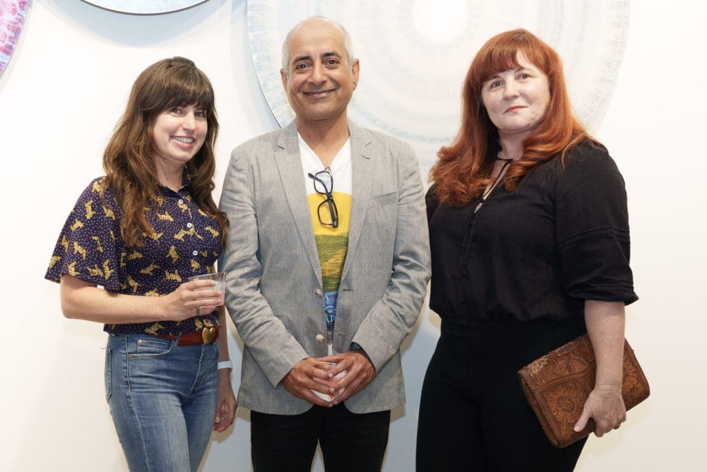 Devin Licata, Jessie Mann, Elaine Dillard at Urban Harvest's Cultivators launch event at Christopher Martin Gallery.