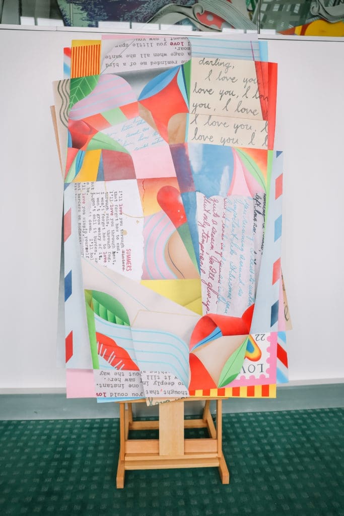 Houston Artist DUAL's "Loveletter" painting (Photo by Johnny Than)