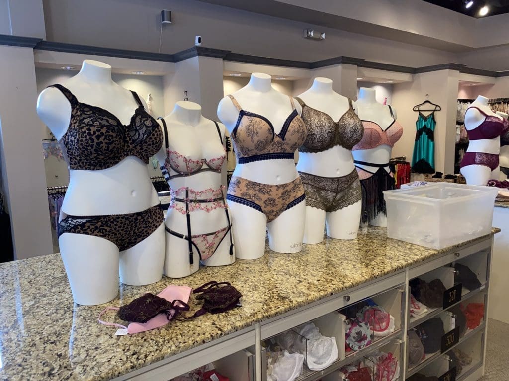 Bra sizes at Houston's Top Drawer Lingerie go as large 56 H, providing much-needed support for large-breasted women.