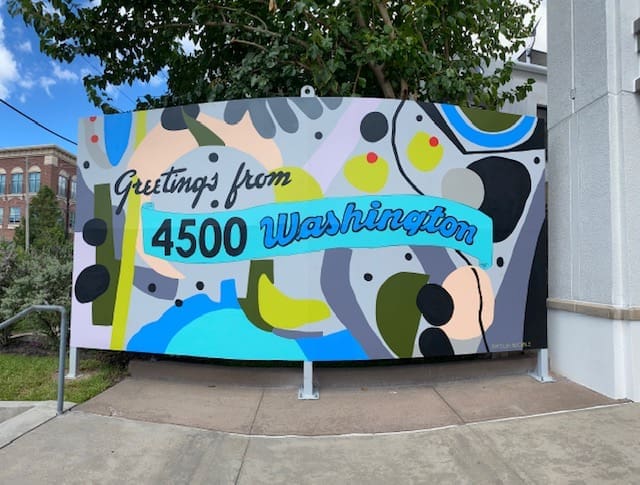 Nicole painted this mural for 4500 Washington Ave. (Photo courtesy the artist.)