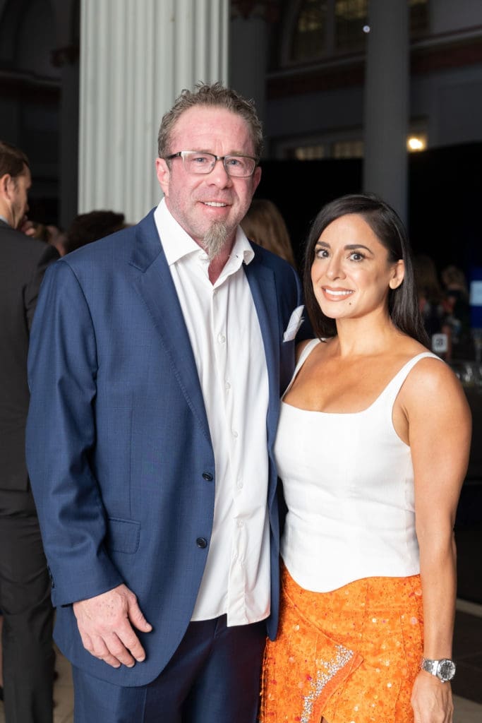 Baseball Hall of Famer Jeff Bagwell & wife Rachel at the HelpCureHD fundraiser at Minute Maid Park. (Photo by Daniel Ortiz)