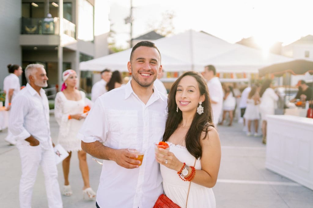 Mike & Lauren Amaro at the Nan & Company Properties party held during White Linen Night in The Heights. (Photo by Nan Studios)