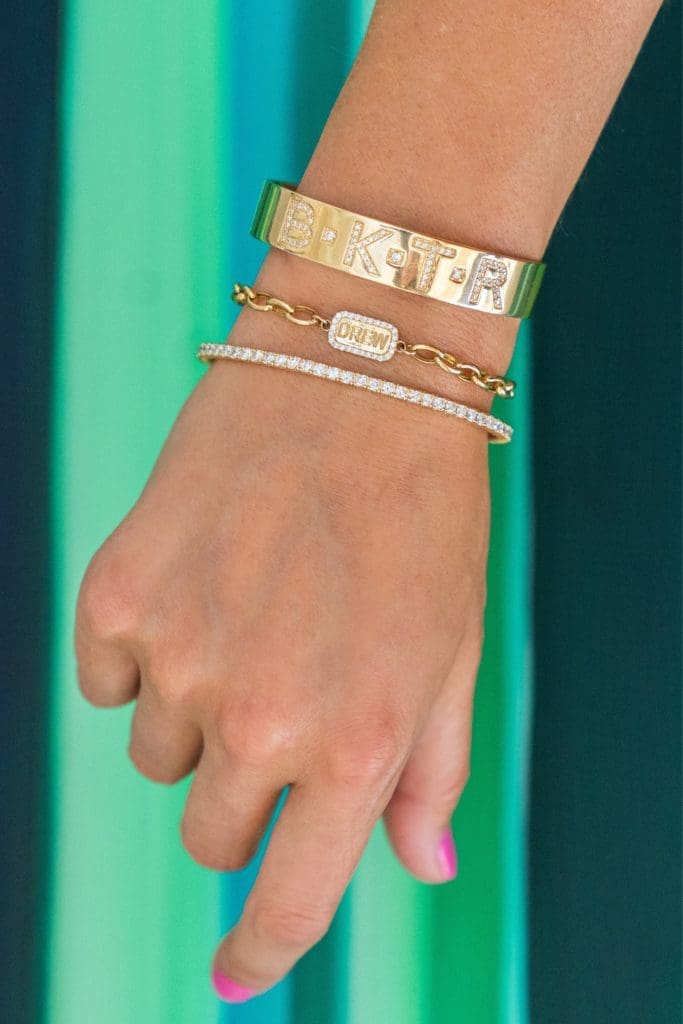 The Initial Cuff is one of Milliard’s most popular items.