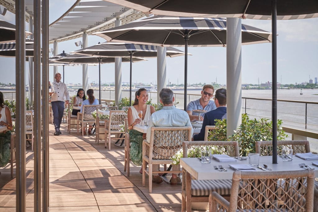 Outside dining at Chemin à la Mer.