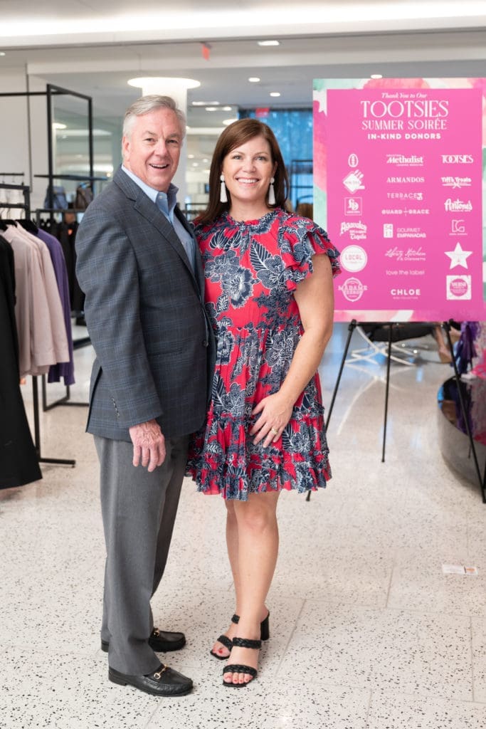 Tootsies owner Norman Lewis, Dress for Success president Lauren Levicki Courville at the Dress for Success Women of Wardrobe Summer Soirée at Tootsies. (Photo by Daniel Ortiz)