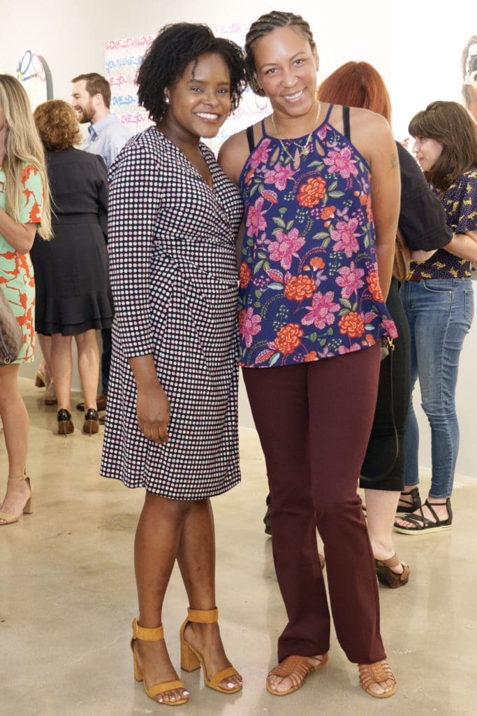 Phylicia Coleman, Felecia Williams at Urban Harvest's Cultivators launch event at Christopher Martin Gallery.