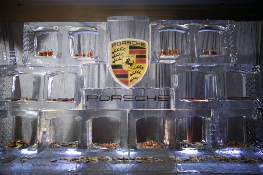 DLG Ice Factory created the ethereal ice wall raw bar. Photo by Daniel Ortiz.