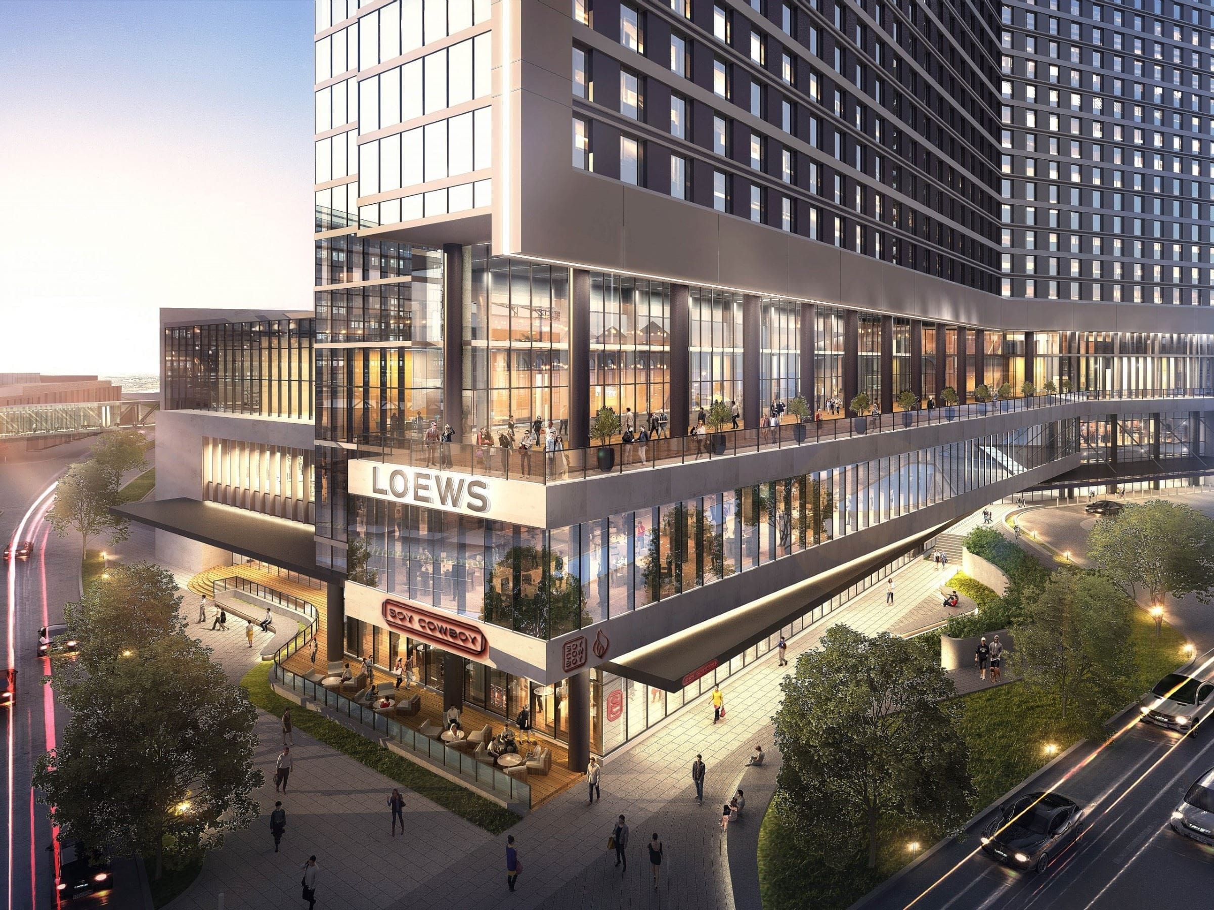 The next phase of construction will bring Arlington's new Loews Hotel and Convention Center to life. It will include the new Ben Berg restaurant Soy Cowboy.