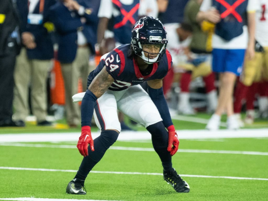Rookie cornerback Derek Stingley Jr. is under the spotlight for the Texans. (Photo by F. Carter Smith)