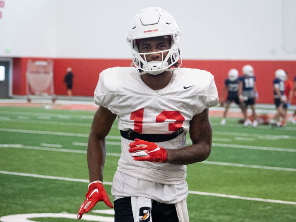 Transfer receiver Sam Brown could be a big target in the red zone for UH. (Photo by F. Carter Smith) 