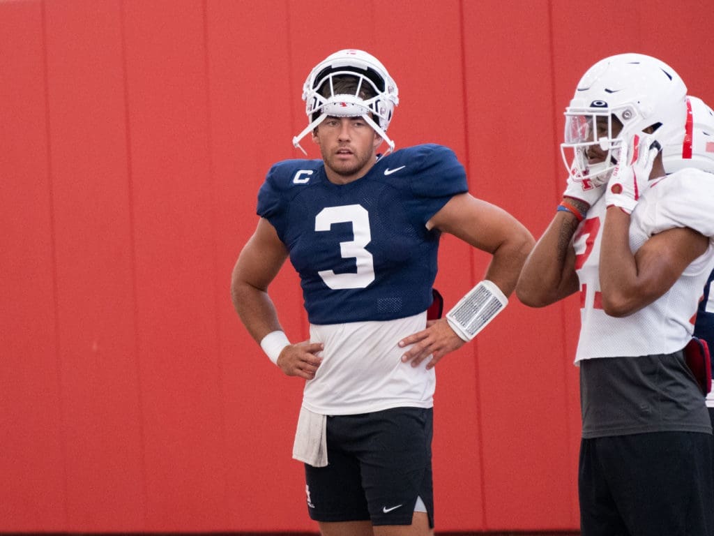 University of Houston quarterback Clayton Tune gives his team a chance in every game. (Photo by F. Carter Smith) 