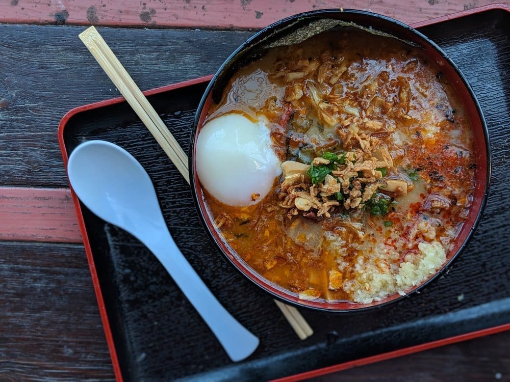 The Spicy Lobster Miso Ramen is a favorite at TEN Ramen. (Photo by Andrew N. via Yelp)