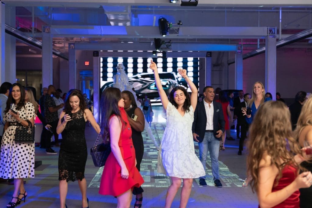 The new Porsche River Oaks dealership's shop became the perfect pop-up club. (Photo by Daniel Ortiz)