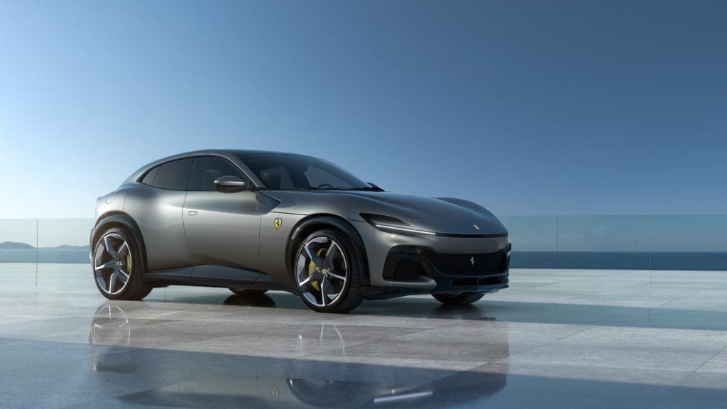 The Purosangue's narrow headlights have air intakes above and below them. (Courtesy Ferrari)