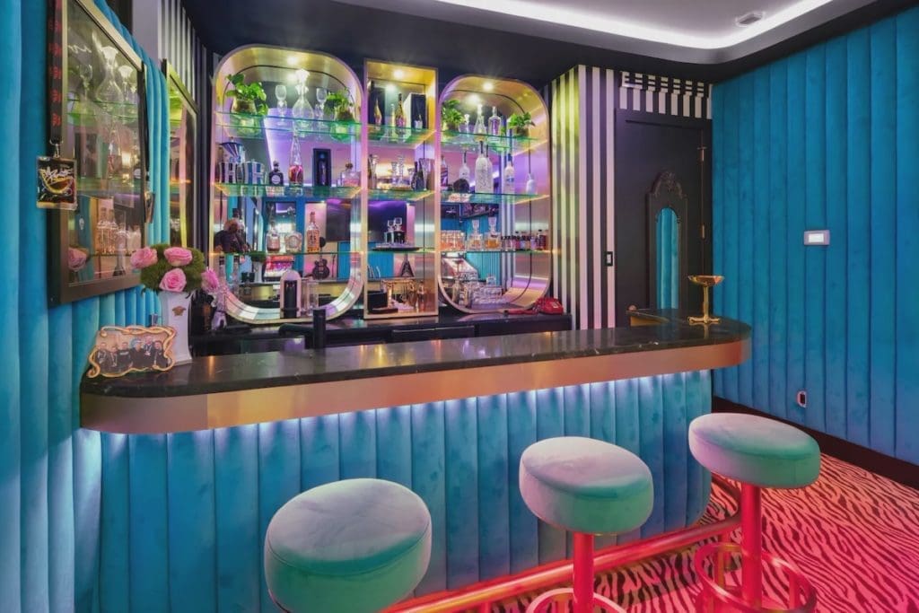 An '80s speakeasy-inspired bar. 