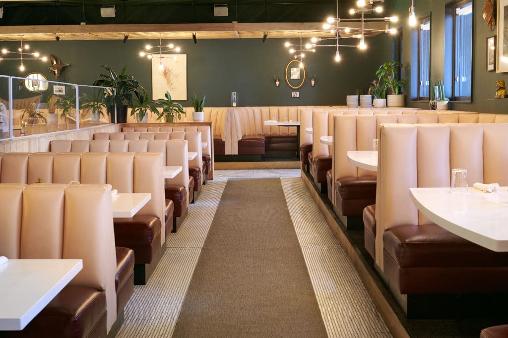 The dining room of Indianola in Houston's East End. (Photo by Ralph Smith)