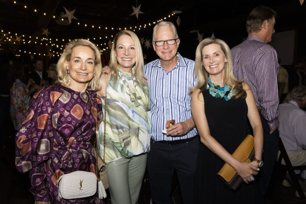 Lisa Waldron, Wendy Hunsaker, James Hunsaker, and Conor Rainbolt at Rivertree Academy Dinner Under the Stars in Fort Worth, Texas on September 27, 2022. (Photo by Sharon Ellman)