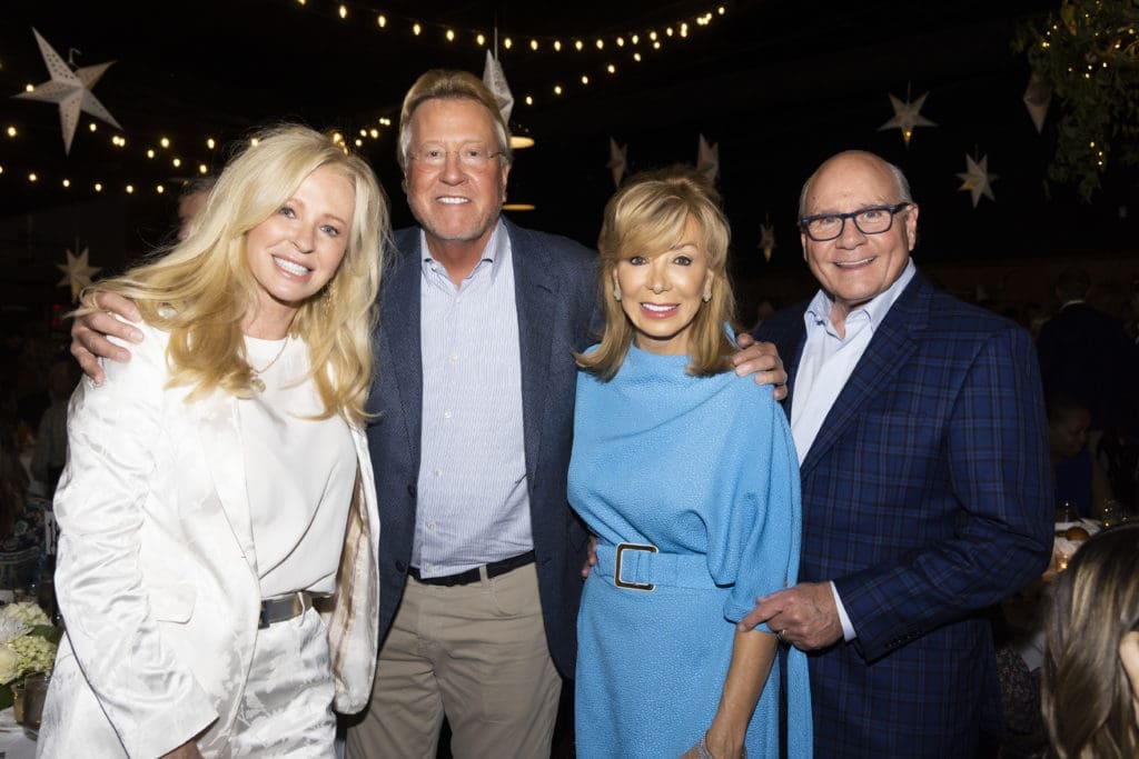 Paige Randel, Neil Randel, Olivia Kearney and Jeff Kearney at Rivertree Academy Dinner Under the Stars in Fort Worth, Texas on September 27, 2022. (Photo by Sharon Ellman)