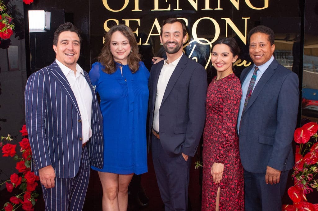 Alley Theatre Resident Company members Chris Salazar, Melissa Pritchett,  Dylan Godwin, Melissa Melano, David Rainey
