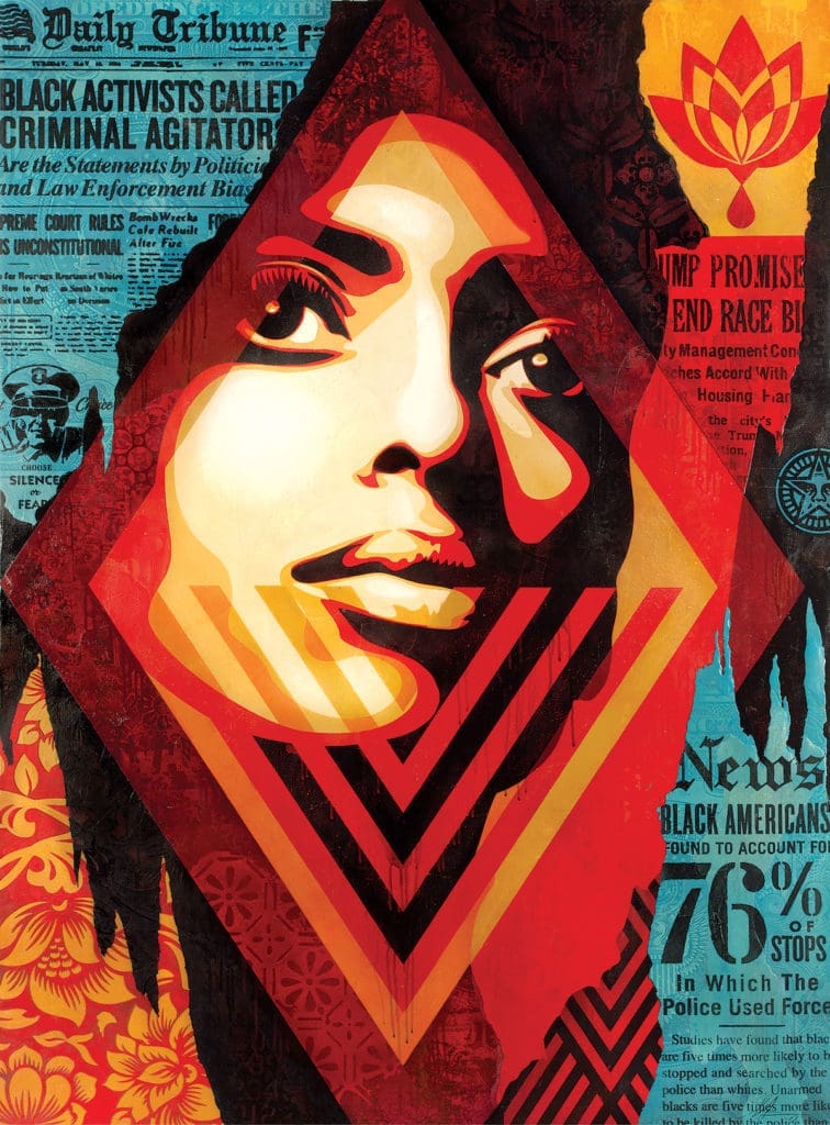 Shepard Fairey's "Bias By Numbers," Version 1, 2017 (courtesy of artist)