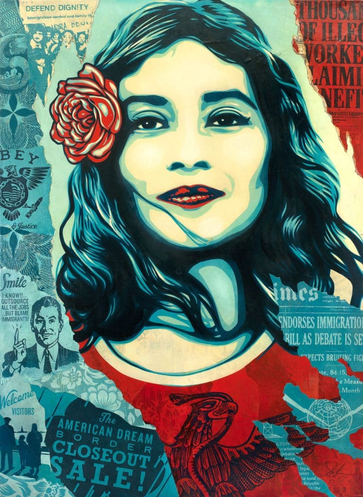 Shepard Fairey's "Defend Dignity," Version 1, 2017 (courtesy of artist)