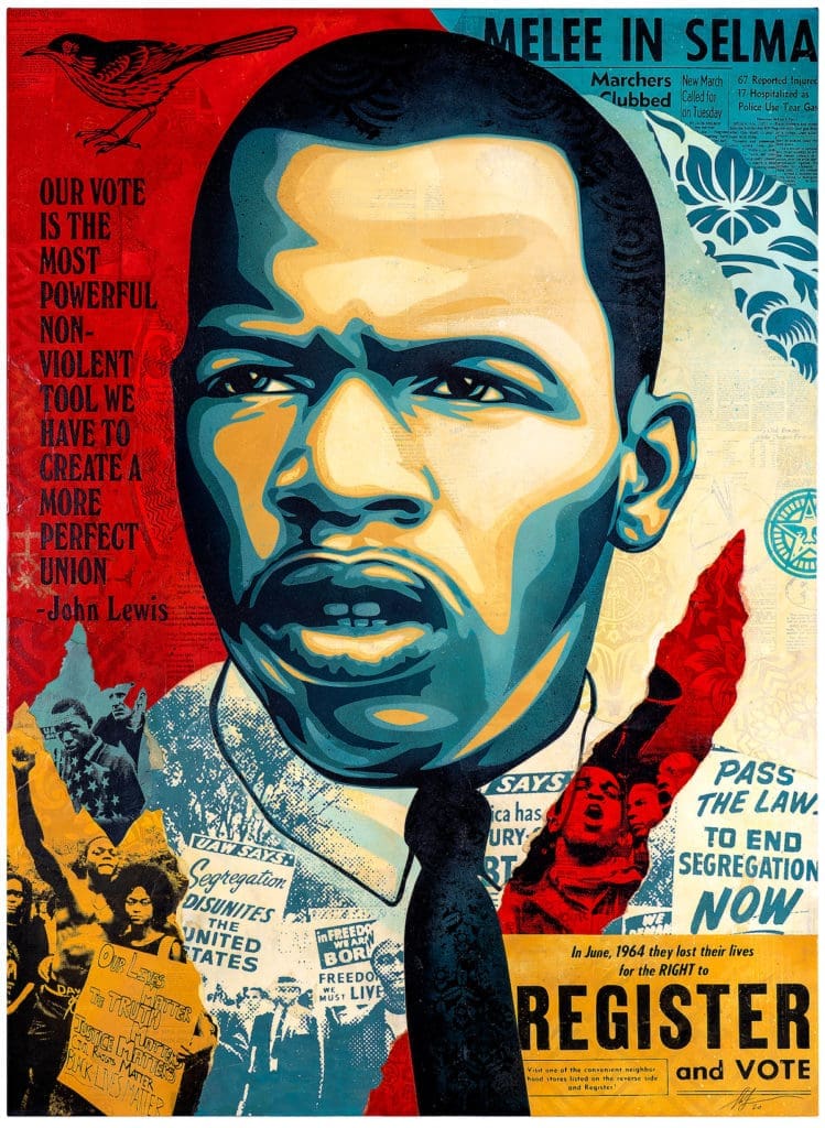 255 Shepard Fairey, John Lewis-Good Trouble, Version 2, 2020