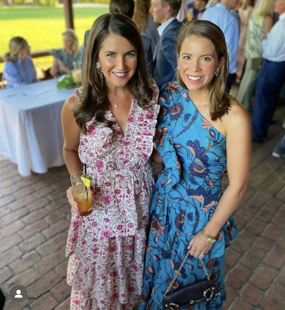 Event Chair Katie Myers with Courtland McBroom at Rivertree Academy Dinner Under the Stars in Fort Worth, Texas on September 27, 2022. 