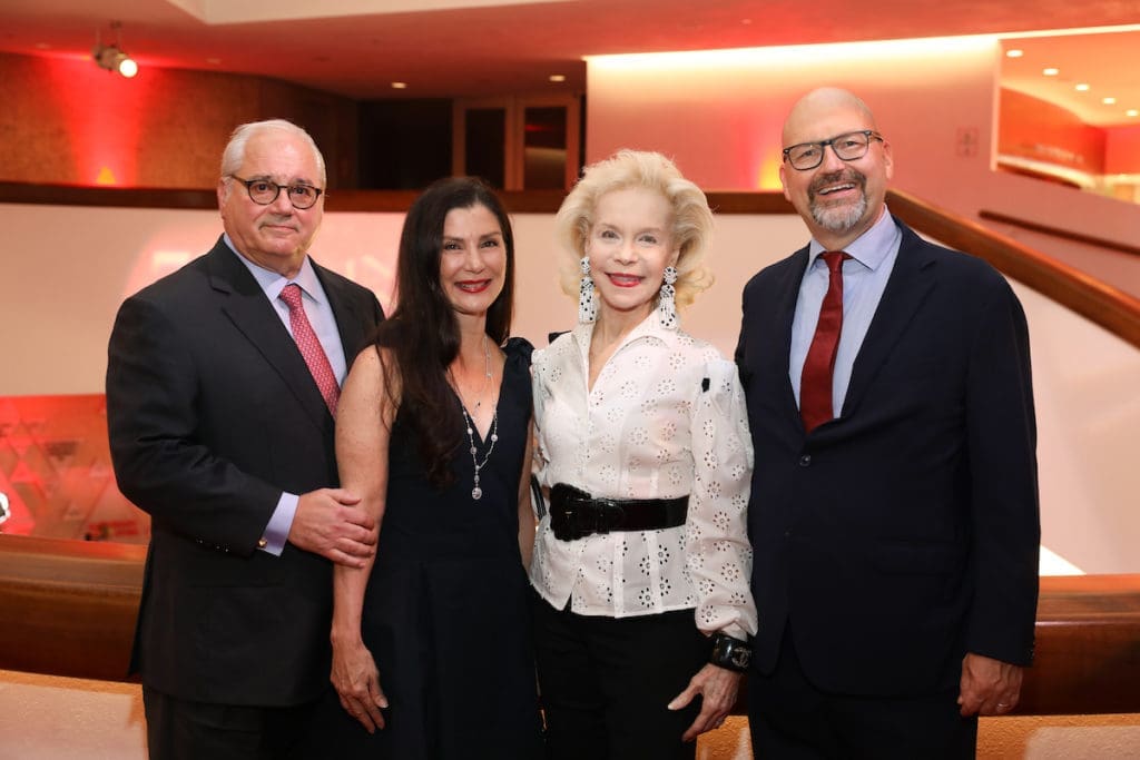Tony & Cynthia Petrello, Lynn Wyatt, Rob Melrose at the Alley Theatre Opening Season Dinner