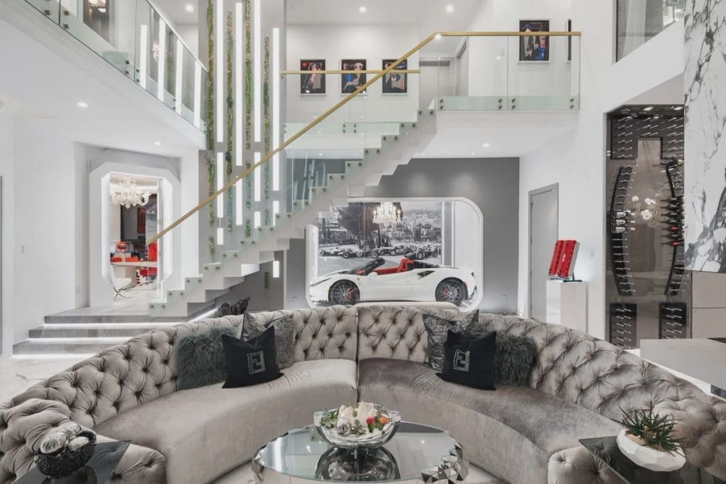 Jackson is an avid car collector, a hobby on fall display within the Dallas home. 