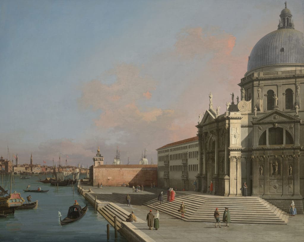 Canaletto, Antonio Canal, Venice, entrance to the Grand Canal looking East with Santa Maria della Salute at right