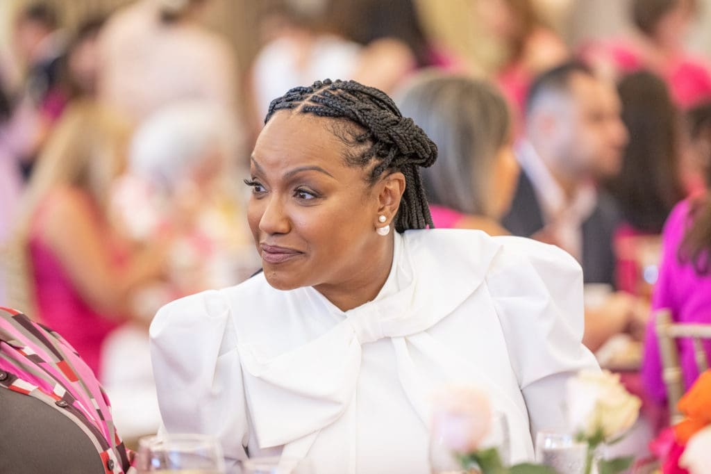 Gena Avery Knowles at the American Cancer Society's Tickled Pink luncheon (Photo by Fulton Davenport)