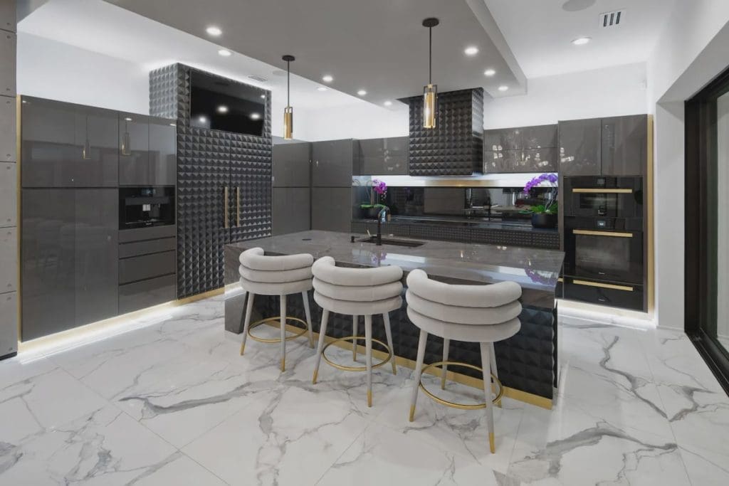 The kitchen was inspired by a hovering vehicle in the movie Tron: Legacy.