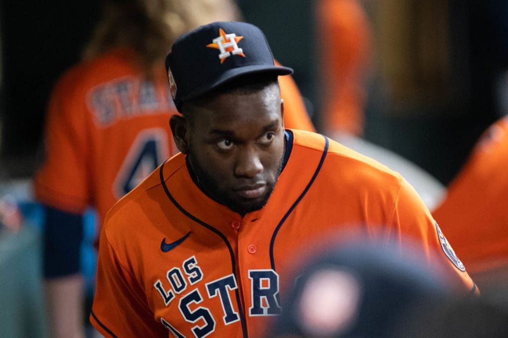 Yordan Alvarez can turn fellow Major Leaguers into awed kids. (Photo by F. Carter Smith)