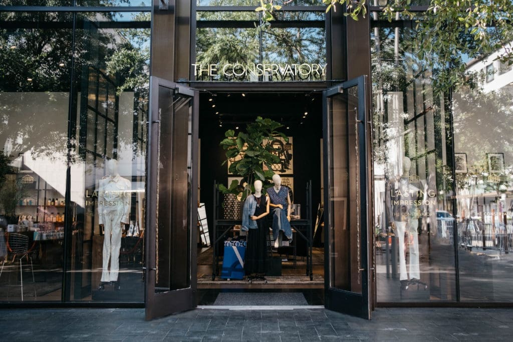 The Conservatory's airy, gallery-like store in Houston's River Oaks District opened Thursday, September 22.  (Photo by Caroline Fontenot)