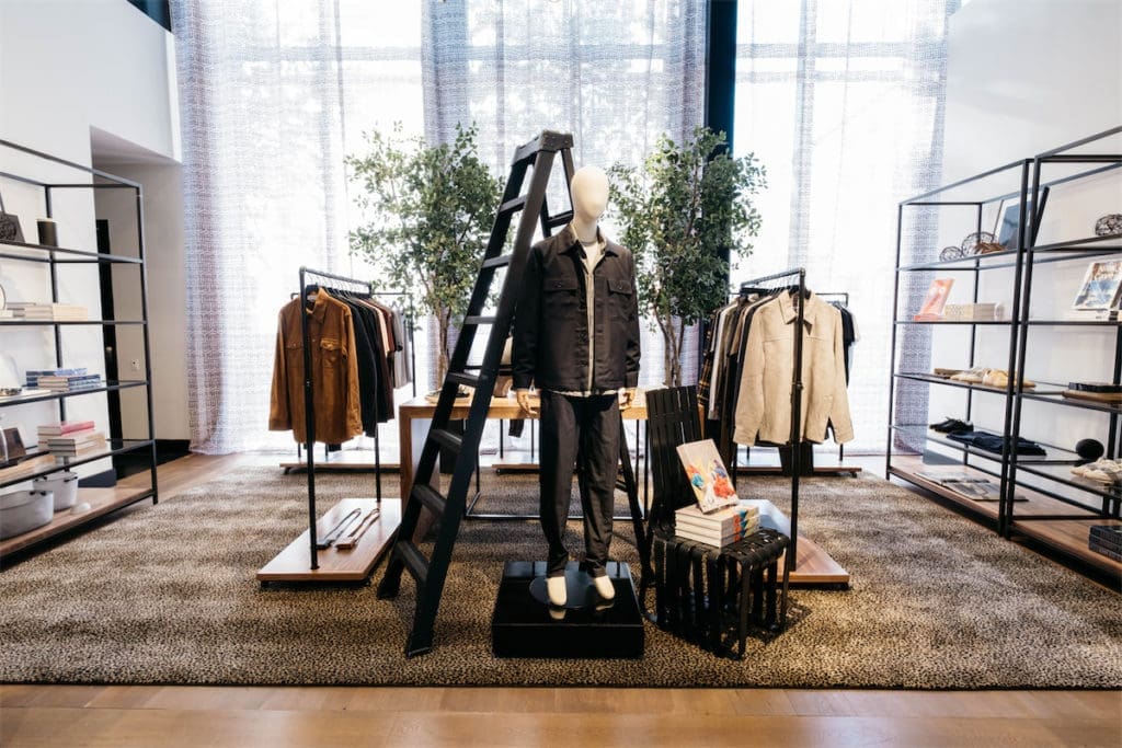 Men's apparel at The Conservatory includes Maison Margiela, NN07, Aspesi, and Ron Dorff.  (Photo by Caroline Fontenot)