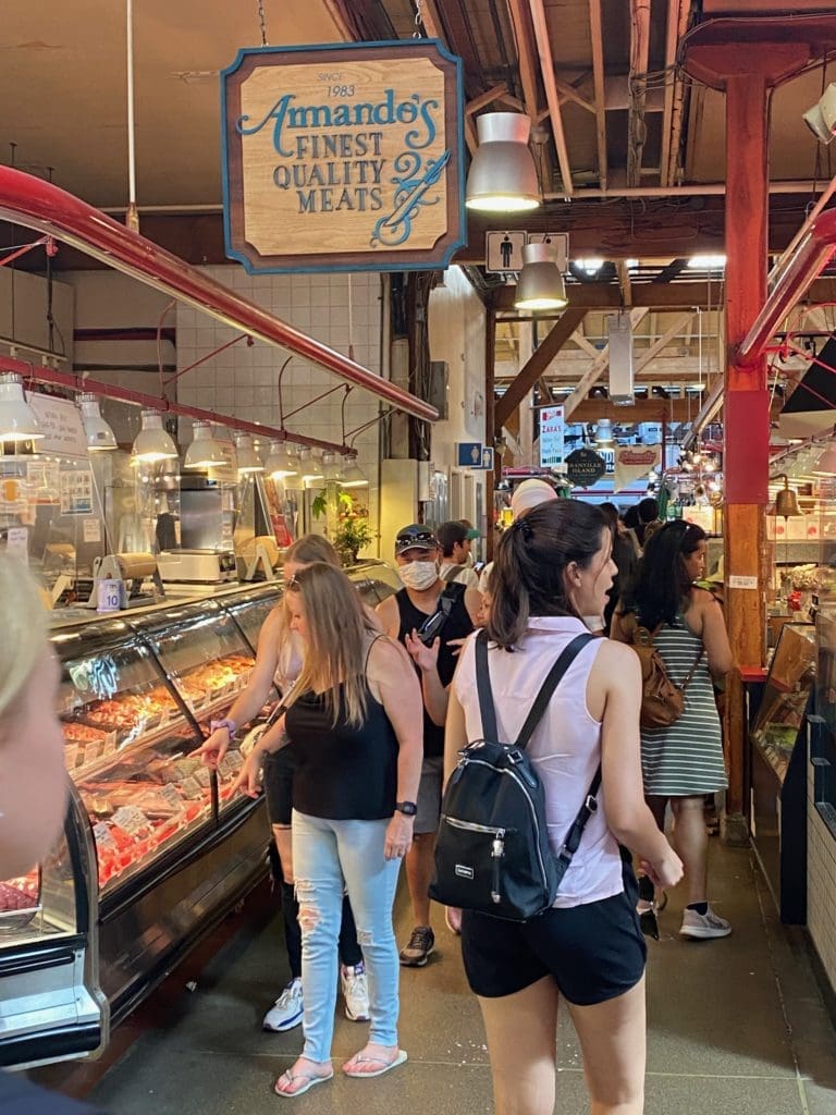 Shopping at Vancouver's Granville Island Public Market are big and delicious. (Photo by Shelby Hodge)
