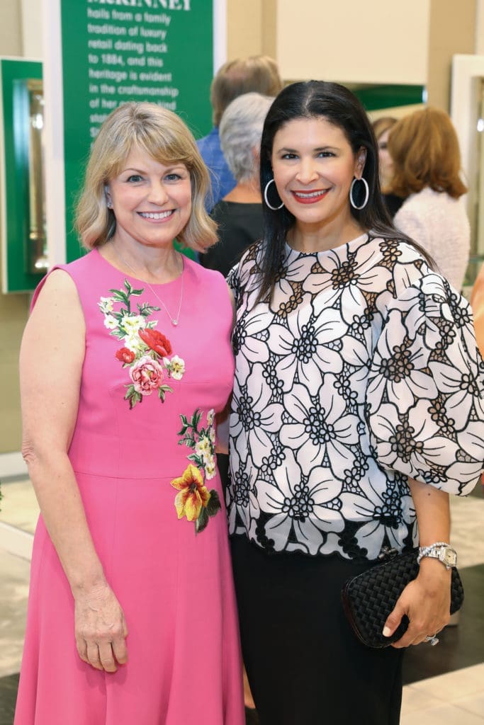 Kelley Lubanko, Kristy Bradshaw at the Margot McKinney champagne reception at Neiman Marcus in The Galleria.
