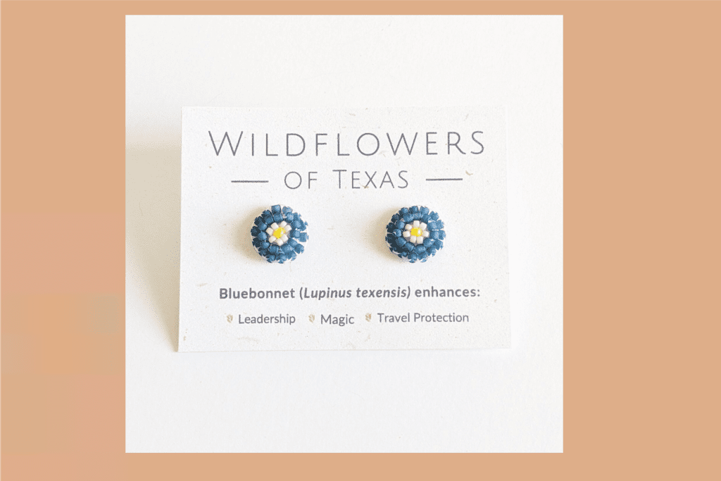 Lys Santamaria Bluebonnet Earrings, $40