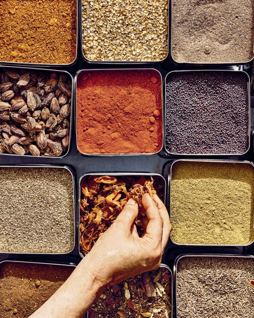 Freshly ground spices take the lead in Pondicheri chef Anita Jaisinghani's inaugural cookbook, 'Masala.' (Photo by Johnny Autry)