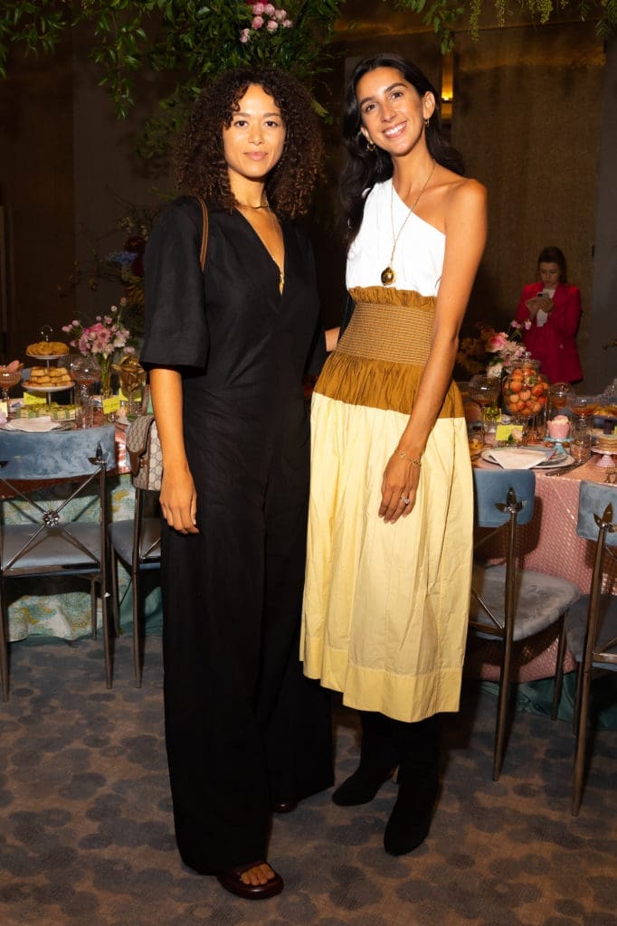 Megan Graham, Stephanie Covington at the Vogue Vanguard breakfast at the Four Seasons Hotel New York Downtown (Photo by Jason Sean Weiss/BFA.com. )