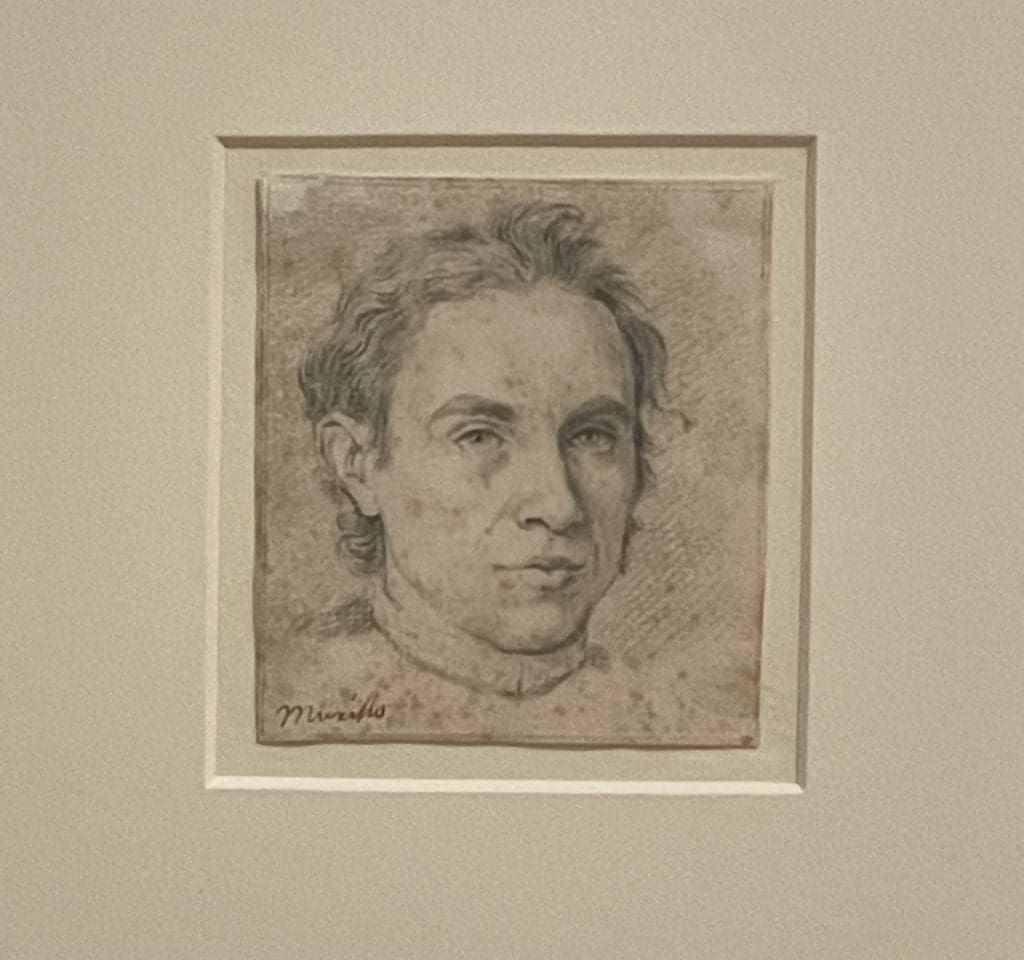 One of Murillo's sketches lending realism to his later paintings. Photo by Courtney Dabney.