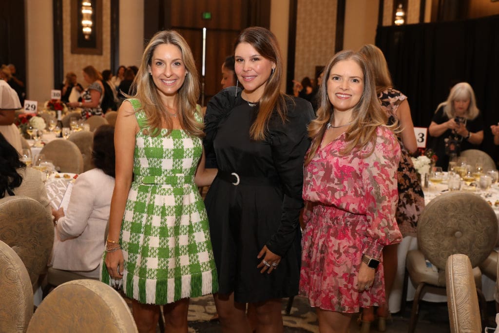 Luvi Wheelock, Estela Cockrell, Luba Bigman at the 2022 Best Dressed luncheon at the Post Oak Hotel (Photo by Priscilla Dickson)