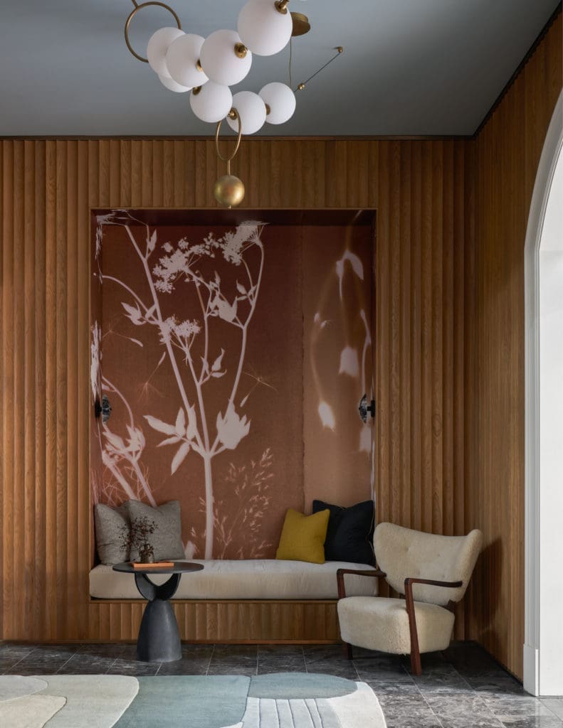 Jean Liu Design's inviting but dramatic entry is loosely inspired by the recent and critically acclaimed film "Everything Everywhere All at Once." (Photo by Nathan Schroder)