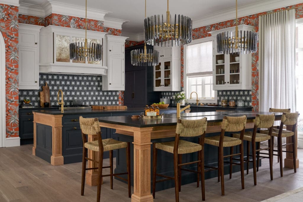 Christopher Peacock's Kitchen Suite is livable yet glamorous enough to suit this magnificent home. (Photo by Nathan Schroder)