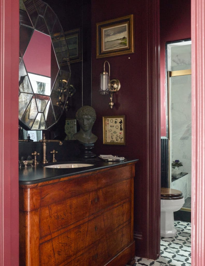 The Bon Vivant Hideaway by Graci Interiors is envisioned as a respite from a glamorous party. (Photo by Nathan Schroder)