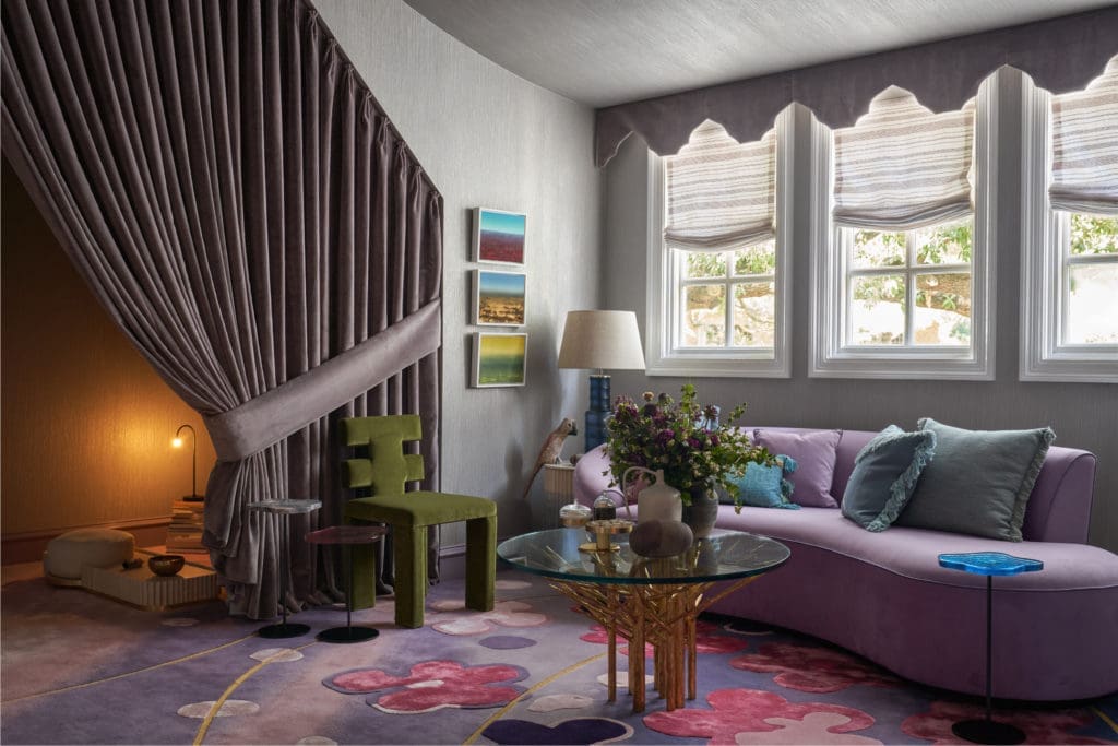 The Southern Sanctuary wellness room by PROJECT AZ provides a warm and nurturing escape. (Photo by Nathan Schroder)