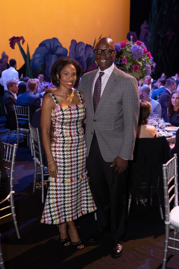 Roslyn Bazzelle Mitchell & Derrick Mitchell at the Houston Ballet Opening Night Onstage Dinner (Photo by Wilson Parish)  