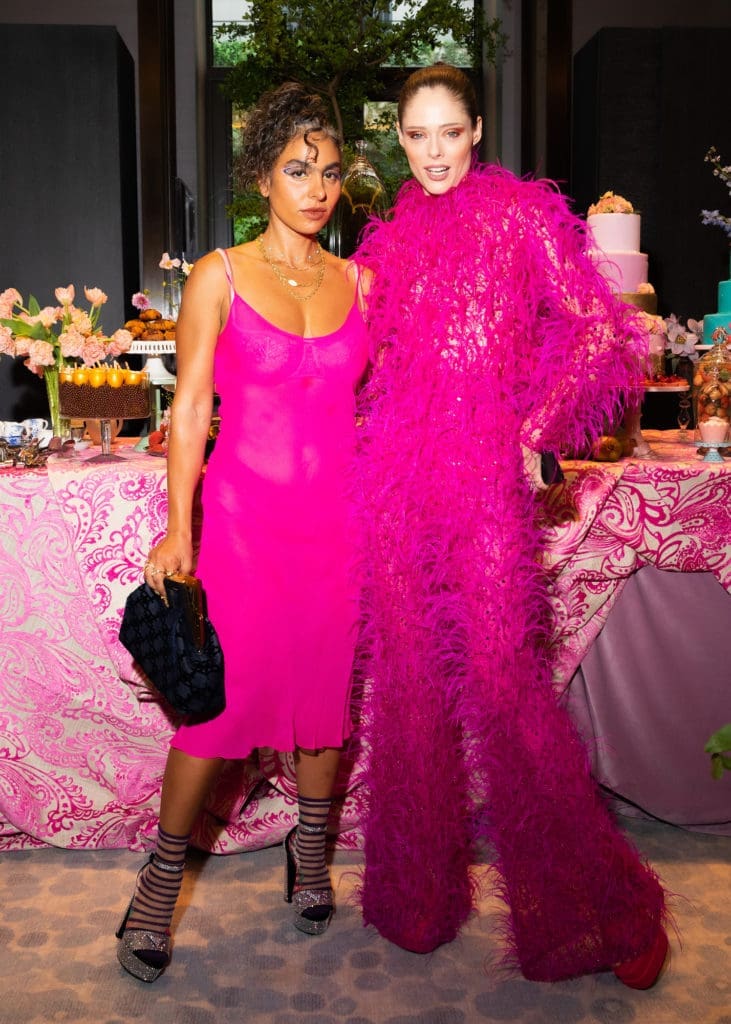 TooD founder Shari Siadat, Canadian Model Coco Rocha at the Vogue Vanguard breakfast at the Four Seasons Hotel New York Downtown (Photo by Jason Sean Weiss/BFA.com.)