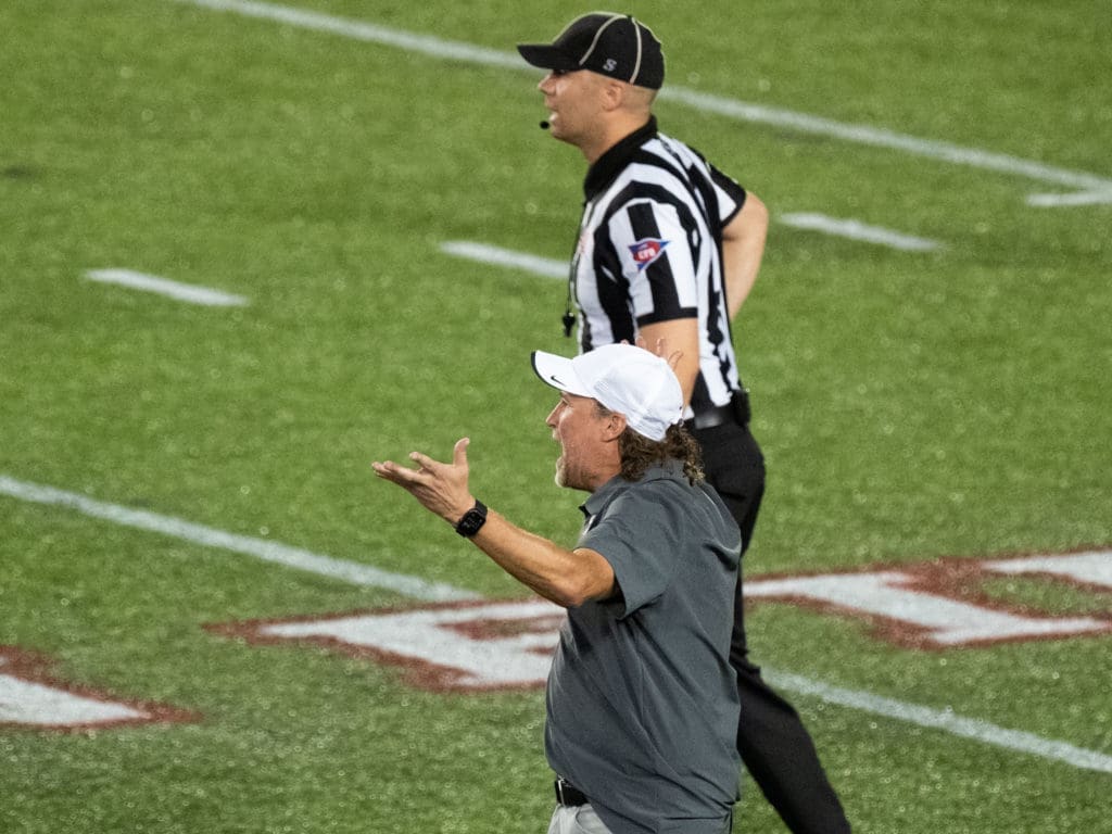 University of Houston coach Dana Holgorsen spent large parts of his tenure seemingly blaming others.  (Photo by F. Carter Smith)