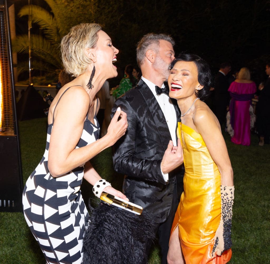 Zoe Bonnette, Brad Oberwager, Duyen Huynh Nguyen at Becca Cason Thrashe's Louvre fundraiser in LA (Photography by Allison Buck)